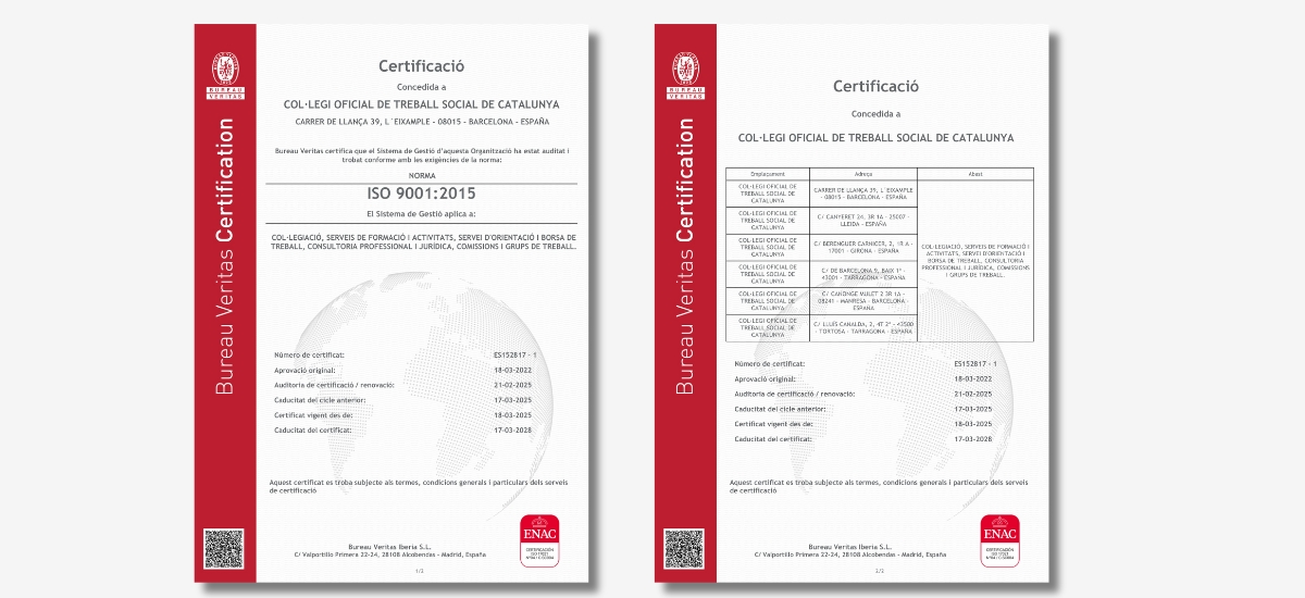 Certificat ISO 2025